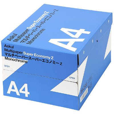 マルチペーパー　スーパーエコノミーZ　A4　1箱（500枚入×10冊）　アスクル